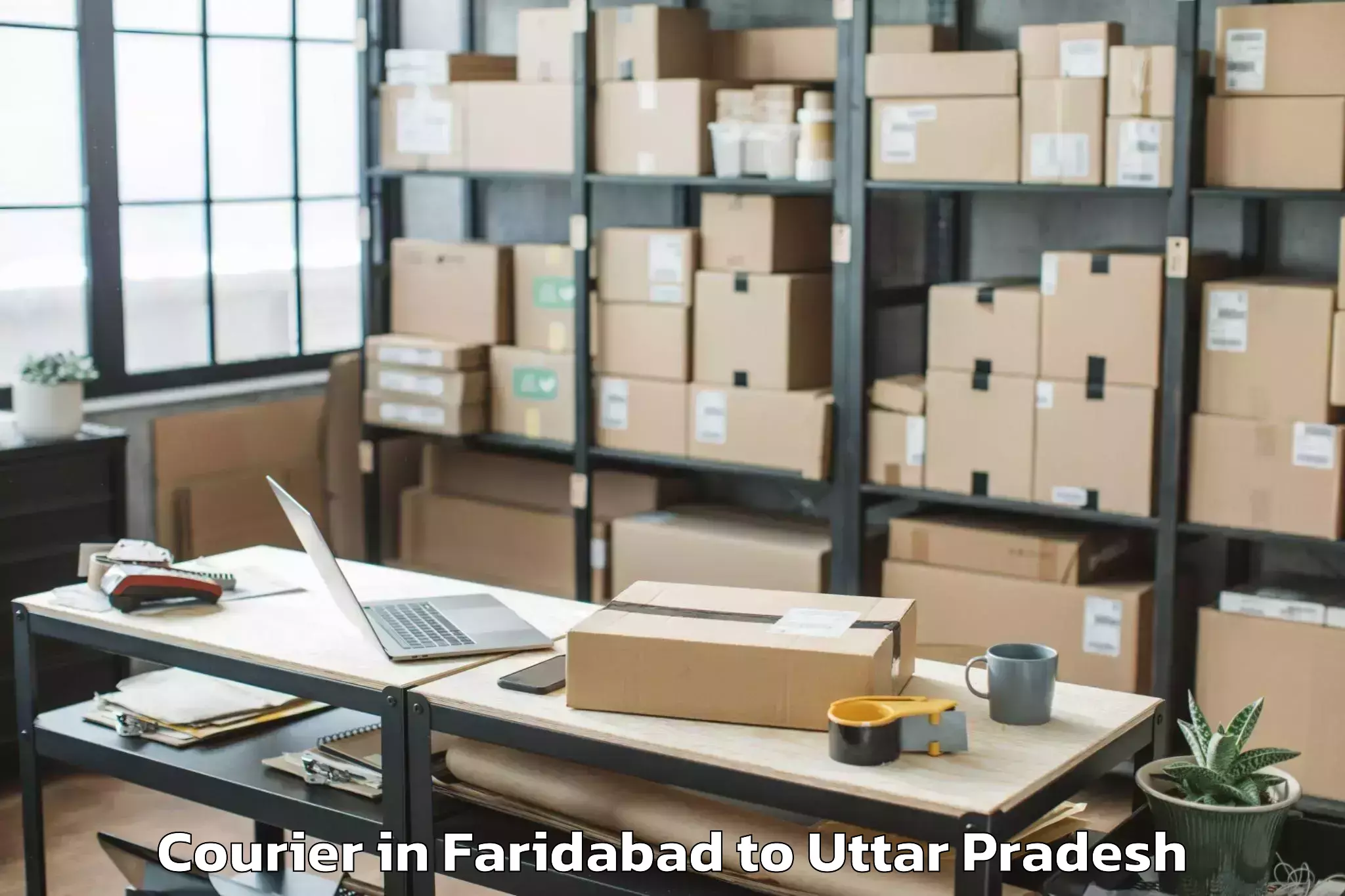 Easy Faridabad to Ikauna Courier Booking